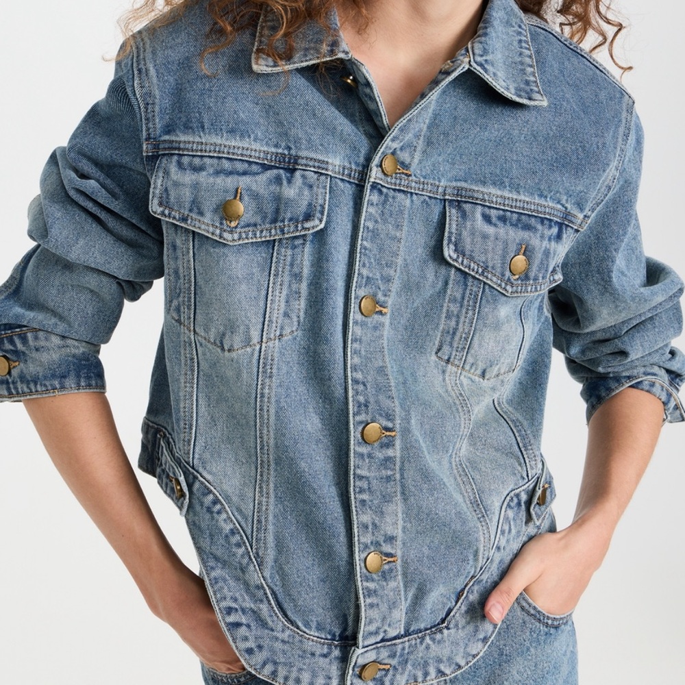 Pixie Market Padded Denim Jacket